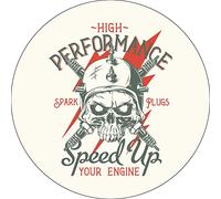 Bonateks, Round Digital Printed Mouse Pad, Non-Slip Base, for Office and Home, Diameter:22cm