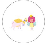 Bonateks, Round Digital Printed Mouse Pad, Non-Slip Base, for Office and Home, Diameter:22cm