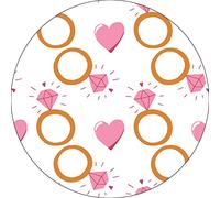 Bonateks, Round Digital Printed Mouse Pad, Non-Slip Base, for Office and Home, Diameter:22cm