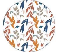 Bonateks, Round Digital Printed Mouse Pad, Non-Slip Base, for Office and Home, Diameter:22cm