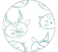 Bonateks, Round Digital Printed Mouse Pad, Non-Slip Base, for Office and Home, Diameter:22cm