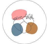 Bonateks, Round Digital Printed Mouse Pad, Non-Slip Base, for Office and Home, Diameter:22cm