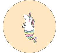 Bonateks, Round Digital Printed Mouse Pad, Non-Slip Base, for Office and Home, Diameter:22cm