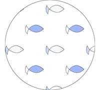 Bonateks, Round Digital Printed Mouse Pad, Non-Slip Base, for Office and Home, Diameter:22cm