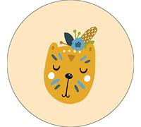 Bonateks, Round Digital Printed Mouse Pad, Non-Slip Base, for Office and Home, Diameter:22cm
