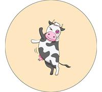 Bonateks, Round Digital Printed Mouse Pad, Non-Slip Base, for Office and Home, Diameter:22cm