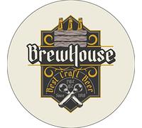 Bonateks, Round Digital Printed Mouse Pad, Non-Slip Base, for Office and Home, Diameter:22cm