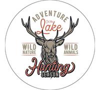 Bonateks, Round Digital Printed Mouse Pad, Non-Slip Base, for Office and Home, Diameter:22cm