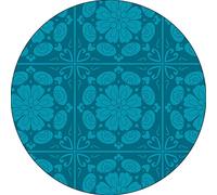 Bonateks, Round Digital Printed Mouse Pad, Non-Slip Base, for Office and Home, Diameter:22cm