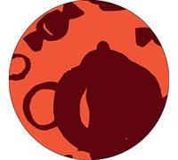 Bonateks, Round Digital Printed Mouse Pad, Non-Slip Base, for Office and Home, Diameter:22cm