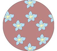 Bonateks, Round Digital Printed Mouse Pad, Non-Slip Base, for Office and Home, Diameter:22cm