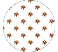 Bonateks, Round Digital Printed Mouse Pad, Non-Slip Base, for Office and Home, Diameter:22cm