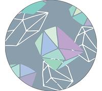 Bonateks, Round Digital Printed Mouse Pad, Non-Slip Base, for Office and Home, Diameter:22cm
