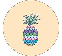 Bonateks, Round Digital Printed Mouse Pad, Non-Slip Base, for Office and Home, Diameter:22cm