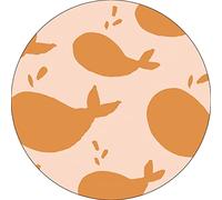 Bonateks, Round Digital Printed Mouse Pad, Non-Slip Base, for Office and Home, Diameter:22cm