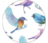 Bonateks, Round Digital Printed Mouse Pad, Non-Slip Base, for Office and Home, Diameter:22cm