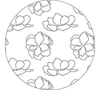 Bonateks, Round Digital Printed Mouse Pad, Non-Slip Base, for Office and Home, Diameter:22cm