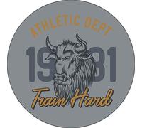 Bonateks, Round Digital Printed Mouse Pad, Non-Slip Base, for Office and Home, Diameter:22cm