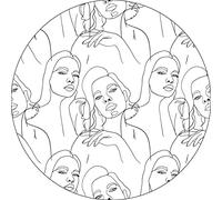Bonateks, Round Digital Printed Mouse Pad, Non-Slip Base, for Office and Home, Diameter:22cm