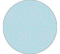 Bonateks, Round Digital Printed Mouse Pad, Non-Slip Base, for Office and Home, Diameter:22cm