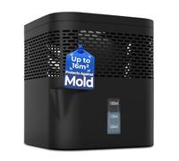 BonAura® AirOne Lite Dehumidifier without Electricity with 360° Ventilation, Room Dehumidifier with Spout & 450 g Dehumidifier Granules, Room Dehumidifier for Bathroom and Kitchen up to 16 m² (Black)