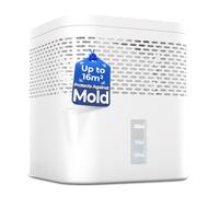 BonAura® AirOne Lite Dehumidifier without Electricity with 360° Ventilation, Room Dehumidifier with Spout and 450 g Dehumidifier Granules, Room Dehumidifier for Bathroom and Kitchen up to 16 m²
