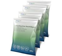 BonAura Dehumidifier Refill Pack, Set of 4 - 680 g Dehumidifier Granules - For Living Rooms, Cellar & Bathroom - Protection Against Mold & Odors