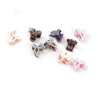 Bonbela 100pcs Small Hair Clips, Cute Bow Tie Flower Fruit Shaped Mini Hair Claw Clips for Girls, with Bright Colors and Adorable Designs (H)