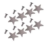Bonbela 18mm Star Rivets, 20 Sets Retro Pentagram Rivets with 3x7mm Iron Base for Leather Craft Clothing Hat Decoration