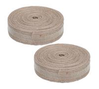 Bonbela 2 Rolls of Jute Hessian Ribbon Crafor Decoration Packaging Packaging Wedding Event Party Bows 2.5 cm Width 10 m Length