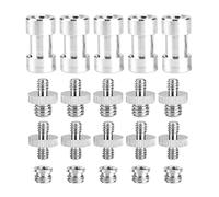 Bonbela 20pcs 1/4 3/8 Inch male female adapter screw metal CNC machined thread rustproof strength with 4 types adapter screw for camera flash light stand