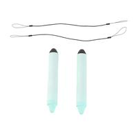 Bonbela 2Pcs Kids Stylus Pen for Touch Screen Devices Tablet Phone Fire with Detachable Tether Soft Silicone Tip Ergonomic Grip No Scratch (Green)