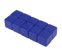 Bonbela 30 Pieces 16mm Dice Set, Six Sided Empty Dice, Writing Membrane, Mathematics Teaching Game (Blue)