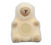 Bonbela 4000K Hot Night Lamp Temperature Perception with Alarm 2 Modes Silent LED Digital Screen Rechargeable Plush Capibara Clock for Bedroom