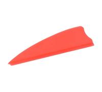 Bonbela 50 Pcs Plastic Fletches Feather Fletching Lightweight DIY Archery Feathers for Bow and with Bright Colors Easy to Install Durable (Red)