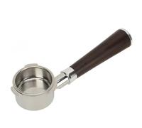 Bonbela 51 mm Bottomless Porta Filter 3 Ears with Basket Stainless Steel Black Rosewood Handle Handle Coffee Machine Accessories