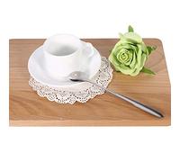 Bonbela 6pcs Elegant Stainless Steel Long Handle Latte Ice Cream Sundae Coffee Soup Spoon Spoon