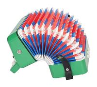 Bonbela 7 Key Kids Accordion Musical Instrument Children Toy with ABS Plastic for Solo Ensemble Music Practice (green)