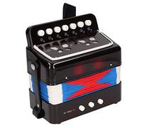 Bonbela 7 Key Kids Accordion Musical Instrument Children Toy with ABS Plastic for Solo Ensemble Music Practice (Black)