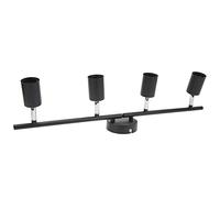 Bonbela Adjustable Angle Foldable Matte Black 4 Light Tracking Lighting Ceiling LED, Metal Material, Ideal for Bedroom, Kitchen, Hotel with Maximum Power 4pcs E27 Bulbs