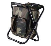 Bonbela Backpack Cooler Chair Lightweight Large Capacity Folding Camping Stool with Multi Pocket Design for Travel Beach Hiking Picnic Fishing (As shown)