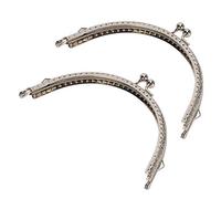 Bonbela Bag Frame Retro Bag Frame 2 Piece Metal Silver Kiss Lock Lock Retro Semiber