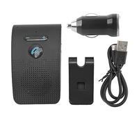 Bonbela Car Bluetooth Speakerphone Wireless Sun Visor Receiver Adapter Handsfree MP3 Speaker with Back Clip