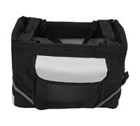 Bonbela Dog Bike Basket Carrier Pet Bag with Handlebar Mount for Small Dogs Cats Lightweight Durable Oxford Cloth Front Basket 38x28x25cm