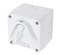 Bonbela Enclosed Motor Disconnect Switch 2P 20A IP65 Water Proof | Heavy Duty Safety Isolation Switch, ABS Shell Silver Contact Points, for Industrial Agricultural Marine Use