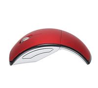 Bonbela Ergonomic Wireless Mouse Cordless Mouse 2.4G Mouse 2.4GHz Optical with Slim Portable Design 3-Key Four-Way Wheel 1600DPI for Laptop Computer Office Tablet Gaming (Red)