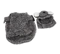 Bonbela Funny Dog Costumes Humorous Dog Outfits Playful Pet Dress-Up Raccoon Pet Costume Soft Plush Dog Clothing with Easy Hook Loop Closure for Halloween Christmas Party Photos (S)