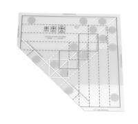 Bonbela Grids Ananas Trim Tool Acrylic Quilting Ruler 5.43x5.43 Inch Non Slip Transparent with Precise Scale for DIY Sewing Pattern Design Fabric Cutting