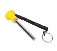 Bonbela Gym Weight Stack Pin Magnetic Lock Pin with Lanyard for Strength Training Fitness Iron Material Easy Operate Detent Hitch (10MM*80MM)