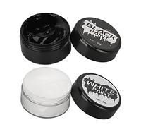 Bonbela Halloween Black and White Face Paint Kit, Highly Pigmented for Clown Zombie Skeleton Face Body Painting with Sponge Brush for DIY Cosplay Theme Parties